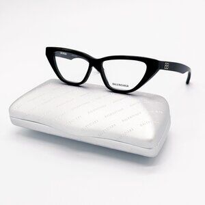 NEW BALENCIAGA EYEGLASSES BB0128O 001 CAT EYE BLACK WOMEN EYEWEAR BALENCIAGA